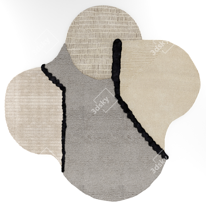 Lunar Addiction Square: Architectural Carpet 3D model image 1