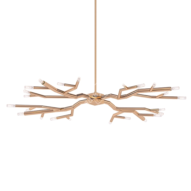 Elegant Rameau Circular Chandelier 3D model image 1
