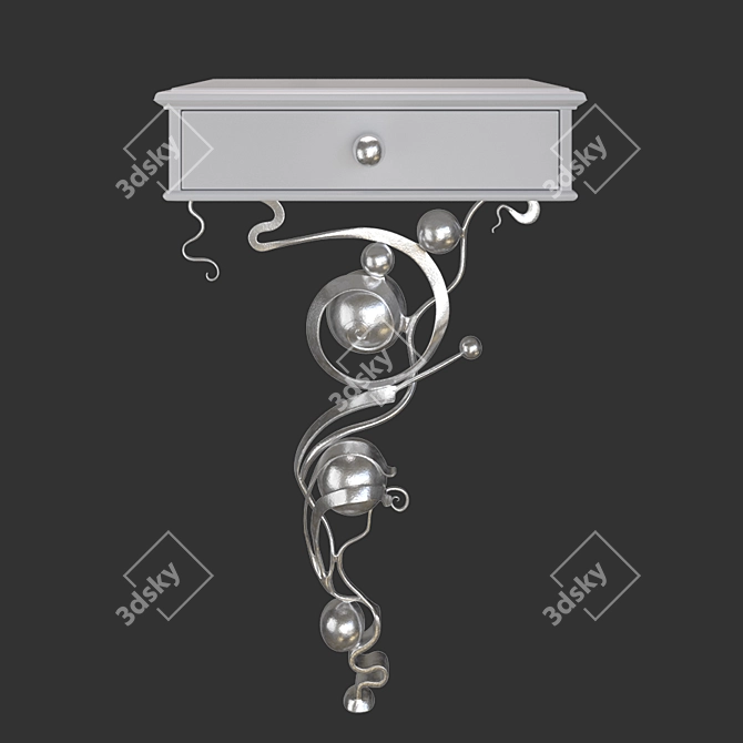 Heri OM Console: Elegant Steel and MDF Design 3D model image 4