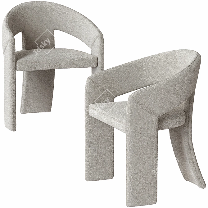 Elegant Medusa Dining Chair 3D model image 3