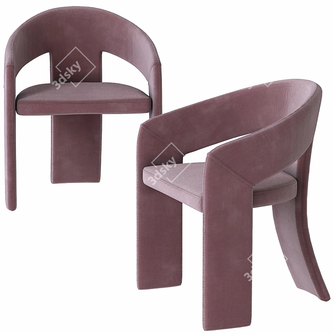 Elegant Medusa Dining Chair 3D model image 4