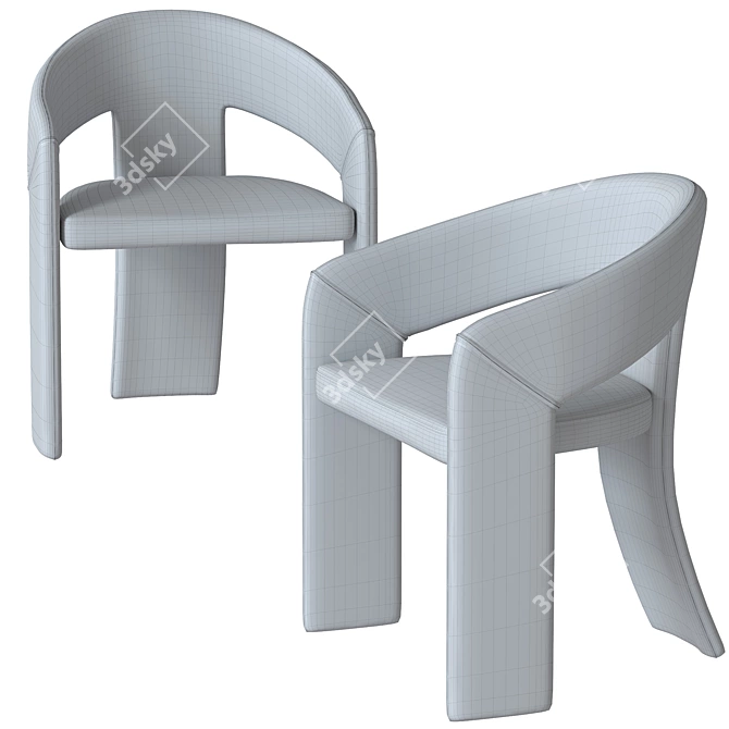 Elegant Medusa Dining Chair 3D model image 6