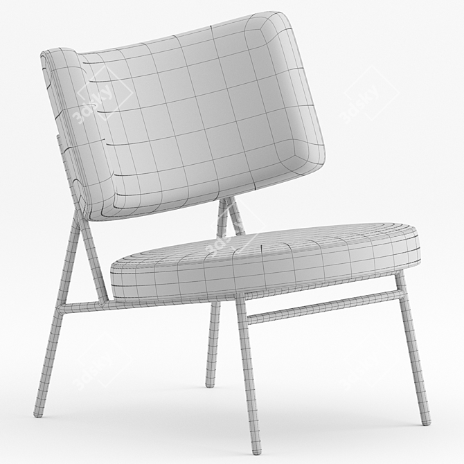 Sleek Coco Lounge Chair 3D model image 5