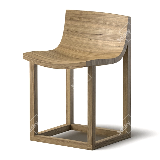 Delcourt Oak AIR Stool 3D model image 11