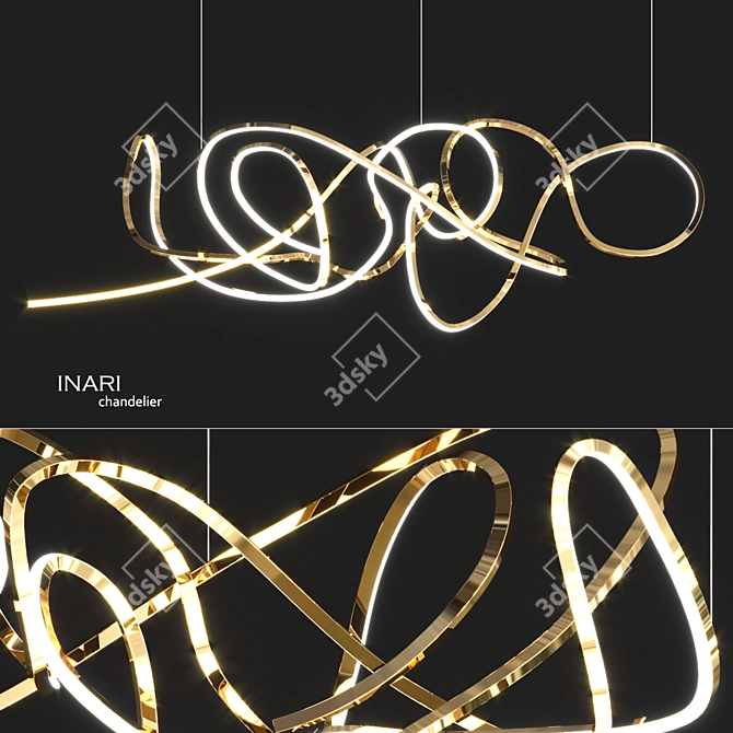Elegance in Light: Inari Chandelier 3D model image 1