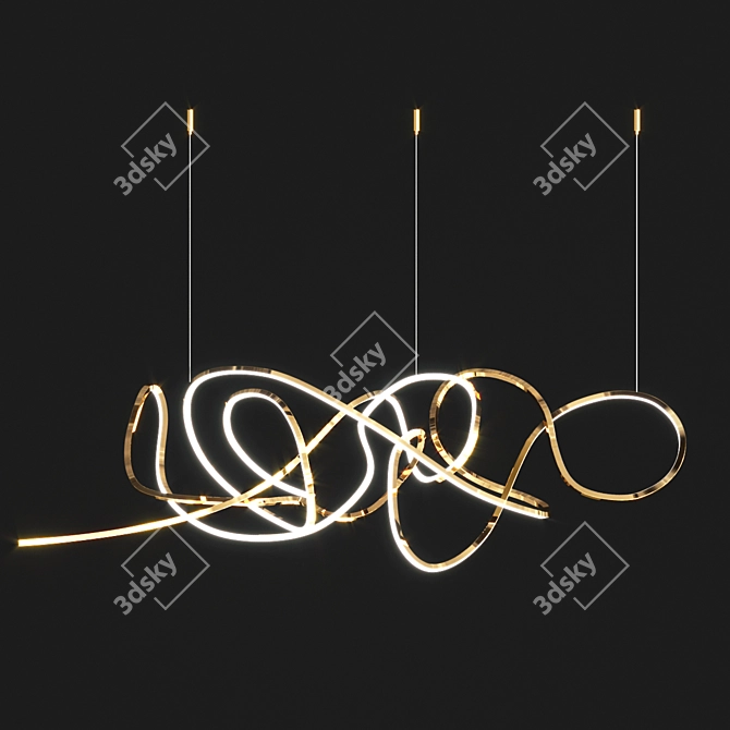 Elegance in Light: Inari Chandelier 3D model image 2