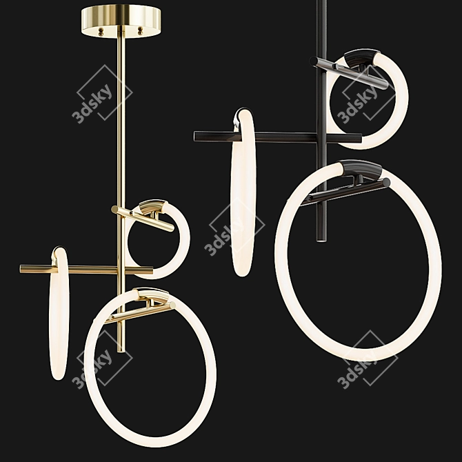 Sleek Elkhart Design Lamp 3D model image 2