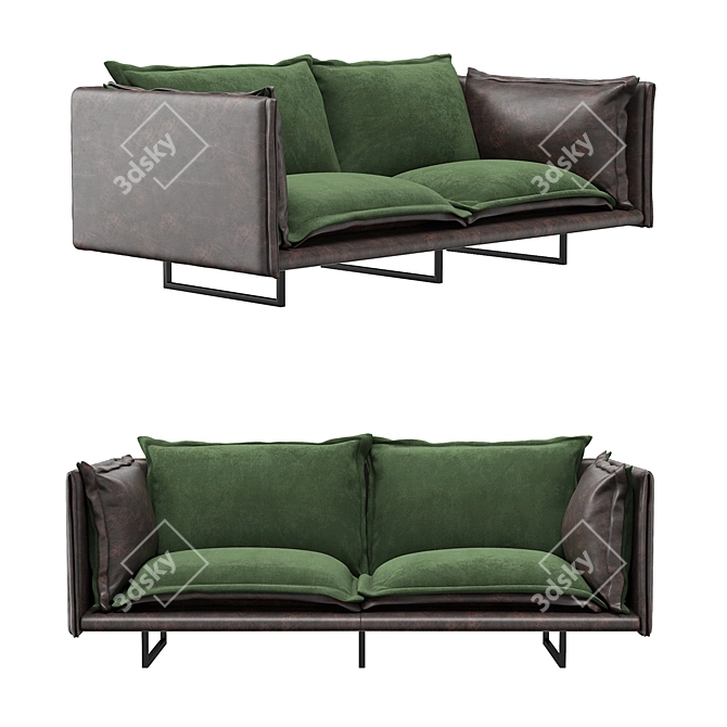 Modern Milan Sofa: Sleek Design & Versatile Colors 3D model image 1