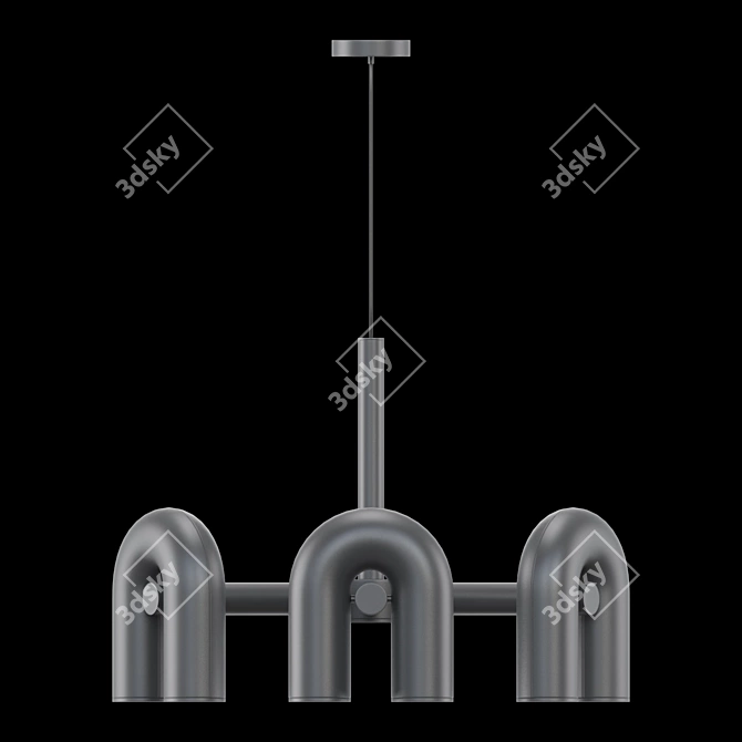 Fanny 12 - Designer LED Chandelier 3D model image 3