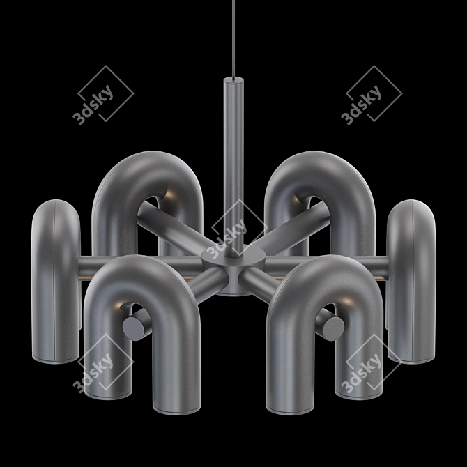 Fanny 12 - Designer LED Chandelier 3D model image 4