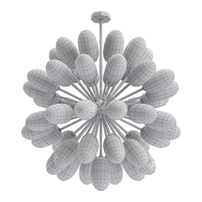 John Richard Echo: Mesmerizing Glass Chandelier 3D model image 2