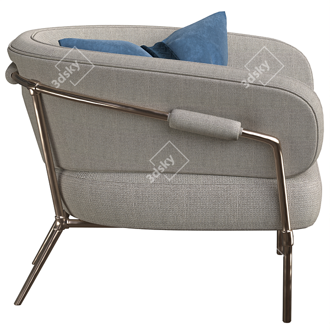Modern Millimeter Armchair 3D model image 2