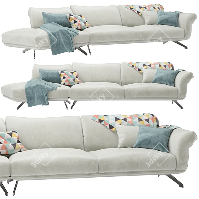 Twils Wing Modular Corner Sofa 3D model image 1