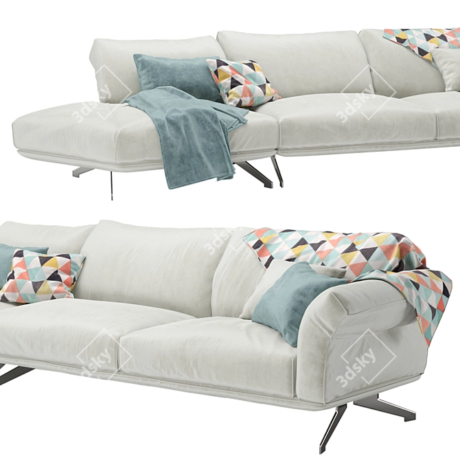 Twils Wing Modular Corner Sofa 3D model image 2