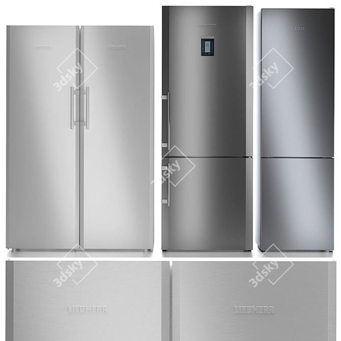 Liebherr Refrigerator Set: SBS 7212, CNPesf 5156, CNel 4813 3D model image 1