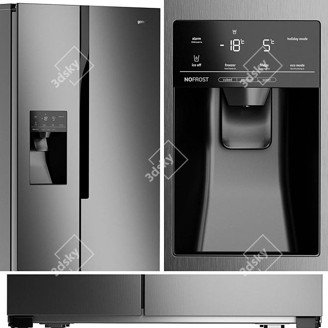 Premium Gorenje Refrigerator Set 3D model image 2