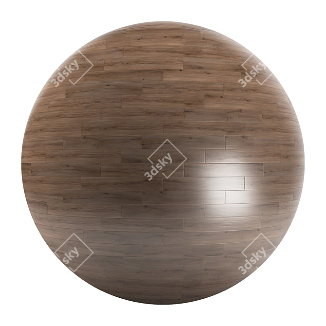 Parquet 03: Standard Herringbone PBR 4k Texture 3D model image 1