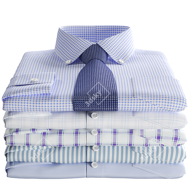 Neatly Folded Shirt Set 3D model image 3