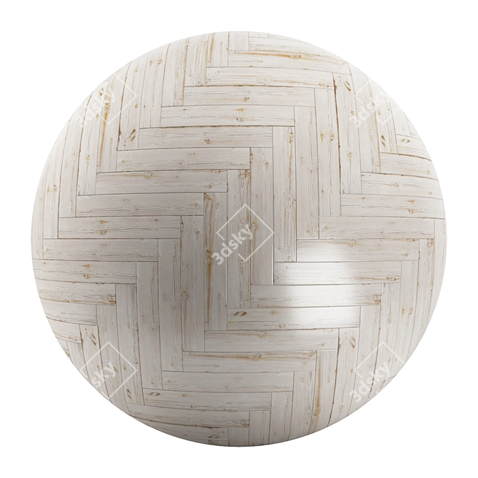 Versatile Parquet Flooring: Standard & Herringbone Patterns 3D model image 2