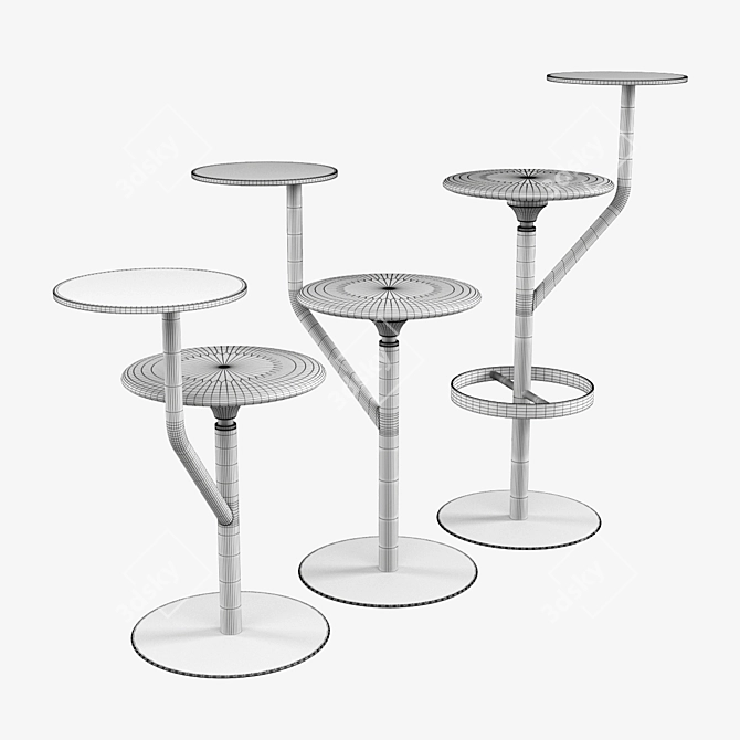 Lapalma Aaron Stool: Stylish Swivel Seating 3D model image 3