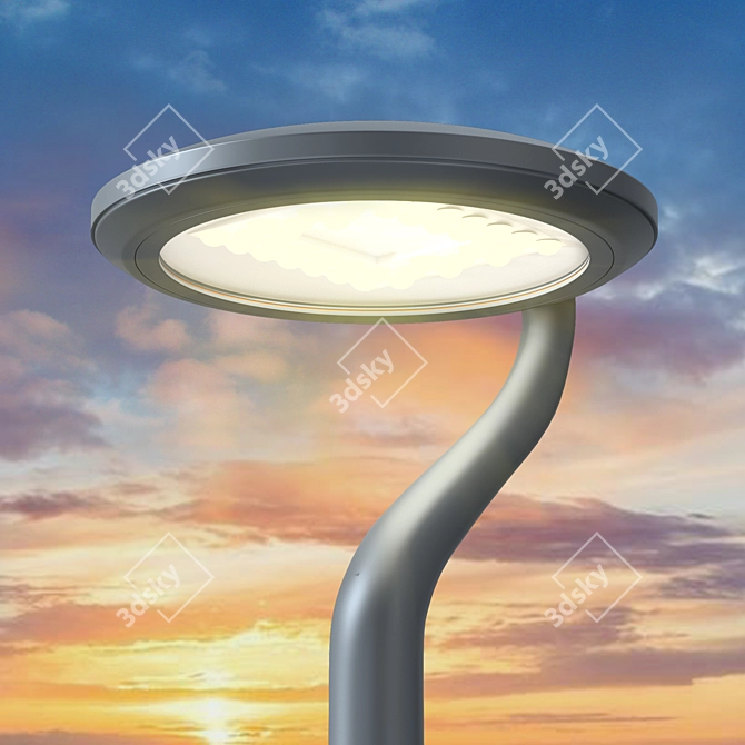 Modern Urban Street Lamp 3D model image 4