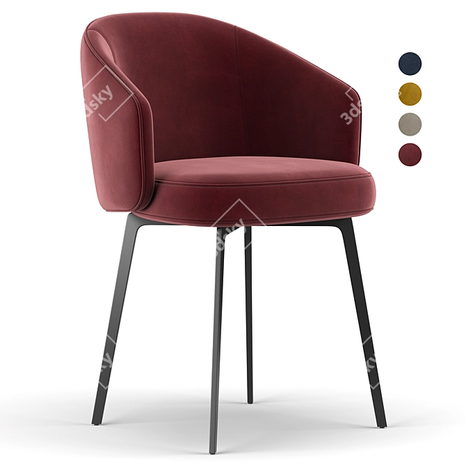Modern Chic Bea Chair 3D model image 5
