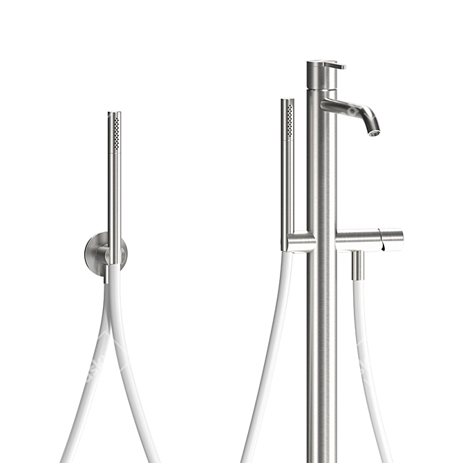 Cea Innovo Set: Sleek Chrome and Matte Black Fixtures 3D model image 5