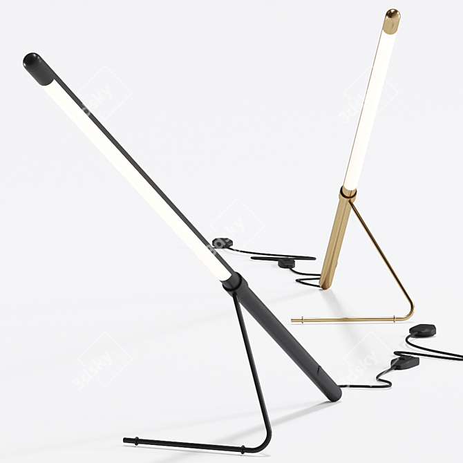Minimalist Tubo Table Lamp by BELUX 3D model image 1
