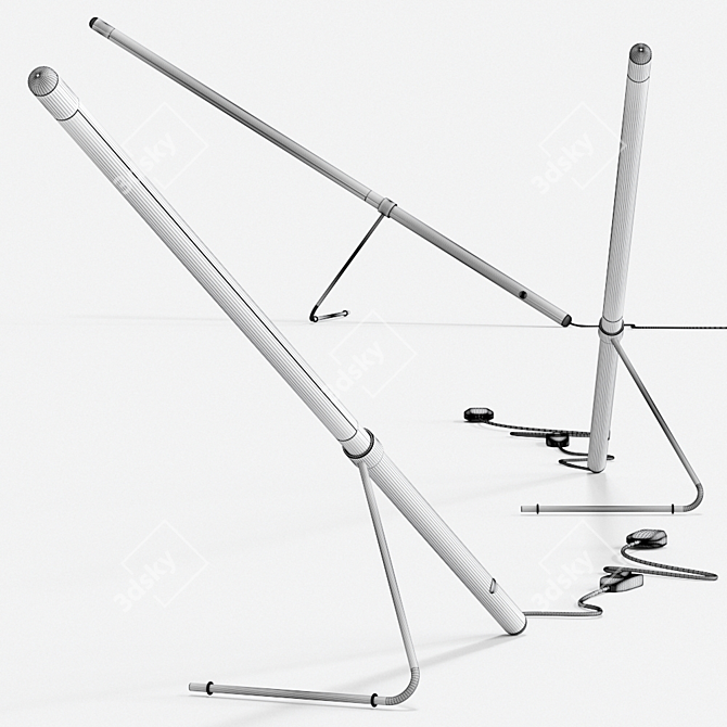 Minimalist Tubo Table Lamp by BELUX 3D model image 4