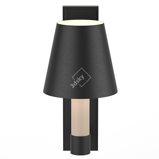 Elegant Tet-a-tet Black Wall Light 3D model image 3