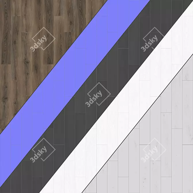 Versatile Parquet Flooring: 2 Patterns, High-quality Textures 3D model image 3