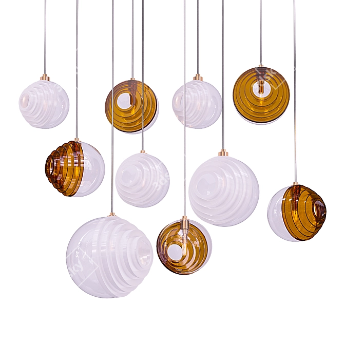  Celestial Glow Pendant 3D model image 1