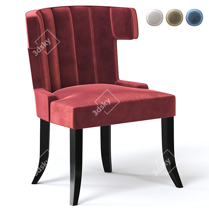 Sophisticated Fluted Fulton Armchair 3D model image 1