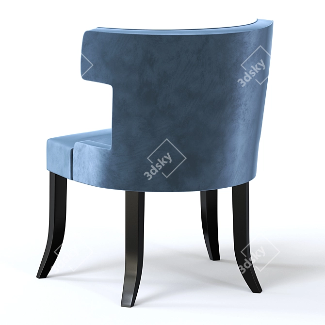 Sophisticated Fluted Fulton Armchair 3D model image 4