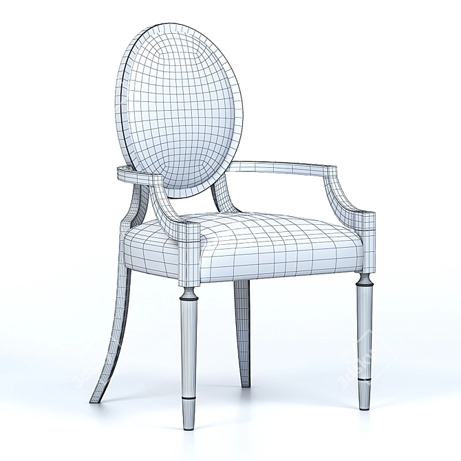 Caracole Regal Dining Chair: Elegant Design & Comfort 3D model image 5