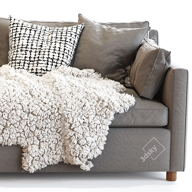 Cozy Chic: west elm Marin Sofa 3D model image 4