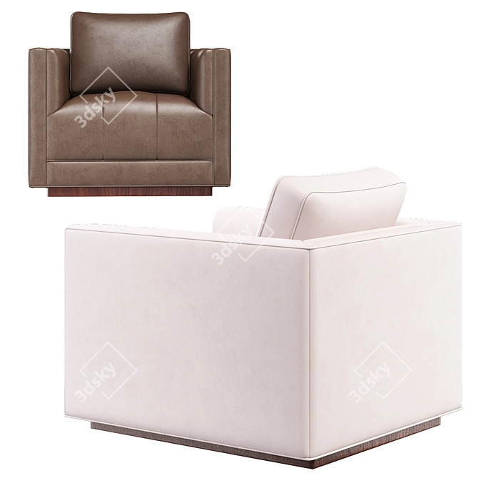 Kiera Swivel Chair: Versatile Colors for Stylish Comfort 3D model image 3