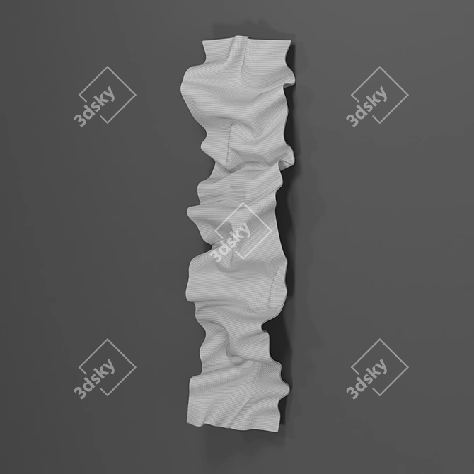 Modern Gold Sculpture Wall Decor 3D model image 4