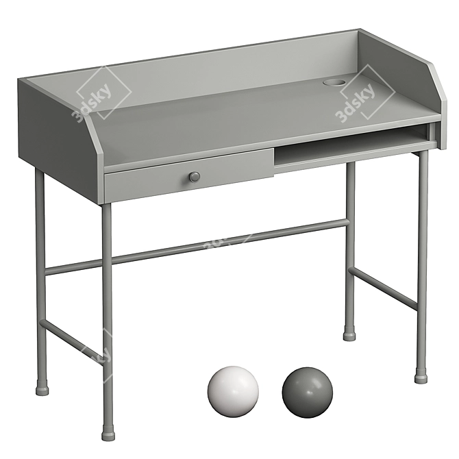 HAUGA Writing Desk - Sleek and Functional 3D model image 1