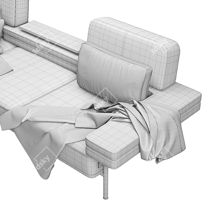 Leo Sofa: Sharp, Essential Design 3D model image 7