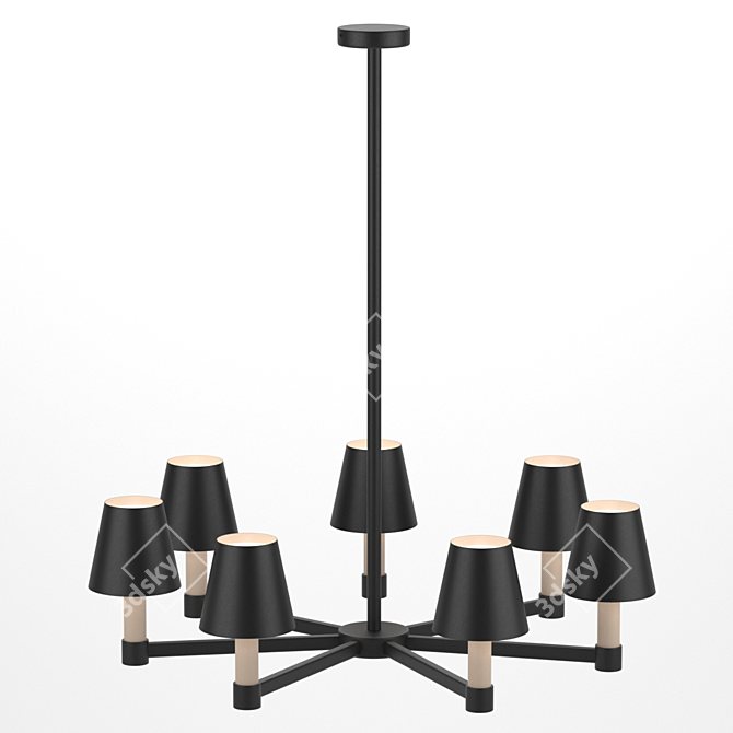 Modern Elegance: Tet-a-tet Pendant 3D model image 1