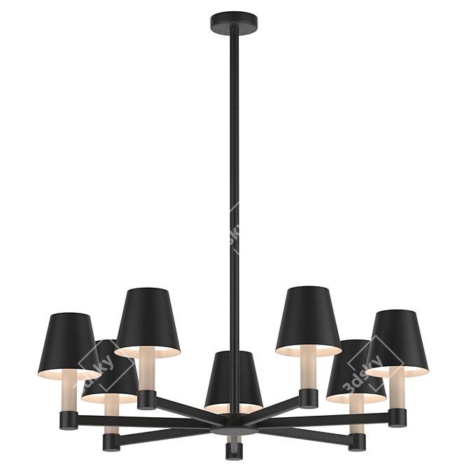 Modern Elegance: Tet-a-tet Pendant 3D model image 3