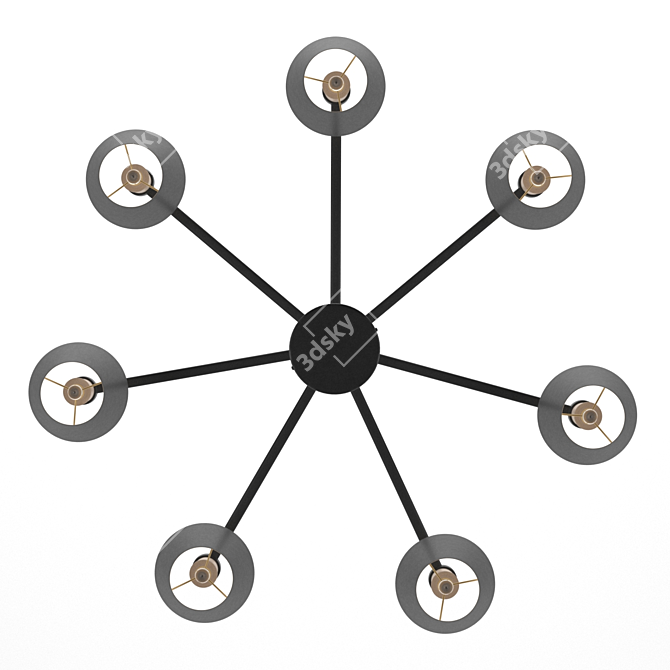 Modern Elegance: Tet-a-tet Pendant 3D model image 4