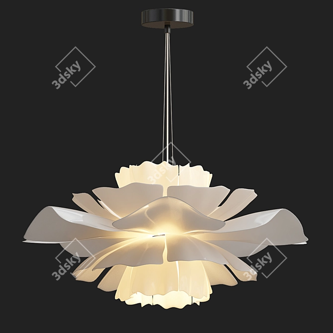 Romantic Blossom Chandelier 3D model image 2