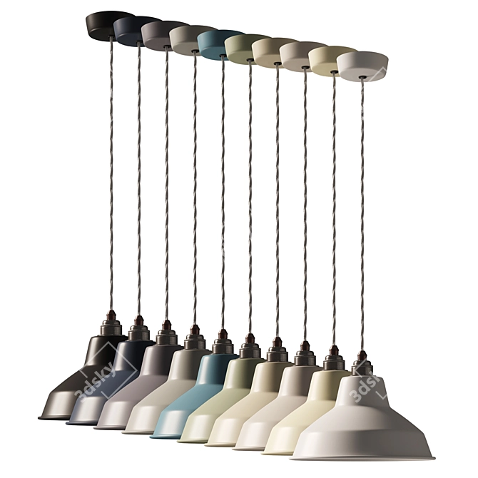 Industrial Chic Pendant Light 3D model image 1