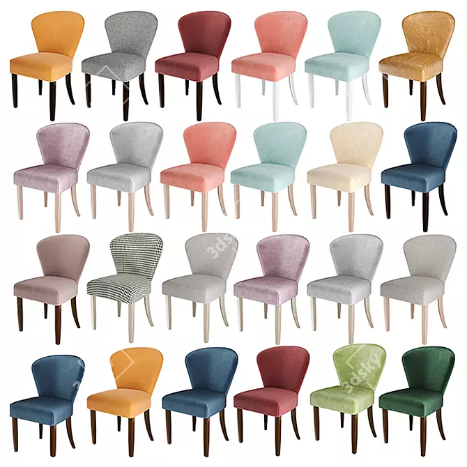 Cozy Rhodea Chair: Soft and Stylish 3D model image 3