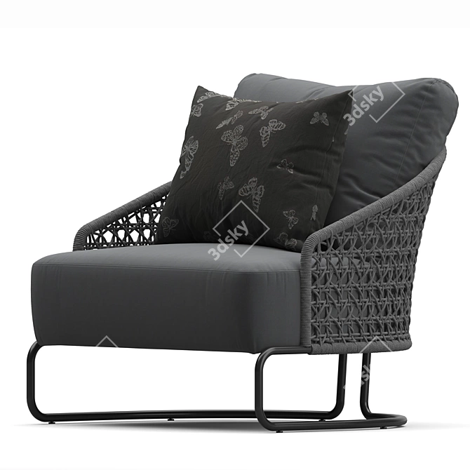 Positano Outdoor Lounge Chair 3D model image 1