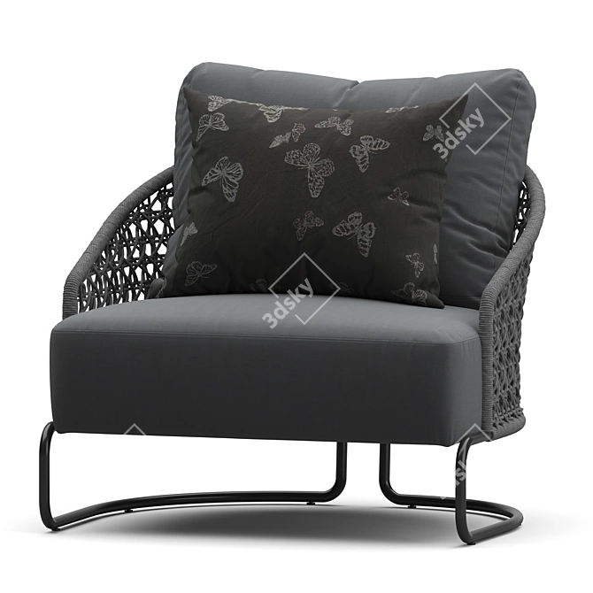 Positano Outdoor Lounge Chair 3D model image 2