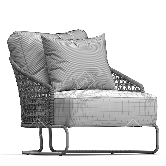 Positano Outdoor Lounge Chair 3D model image 6