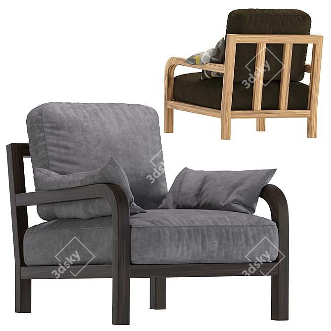  Sleek and Stylish Armchair: DARIO by Jan te Lintelo 3D model image 6